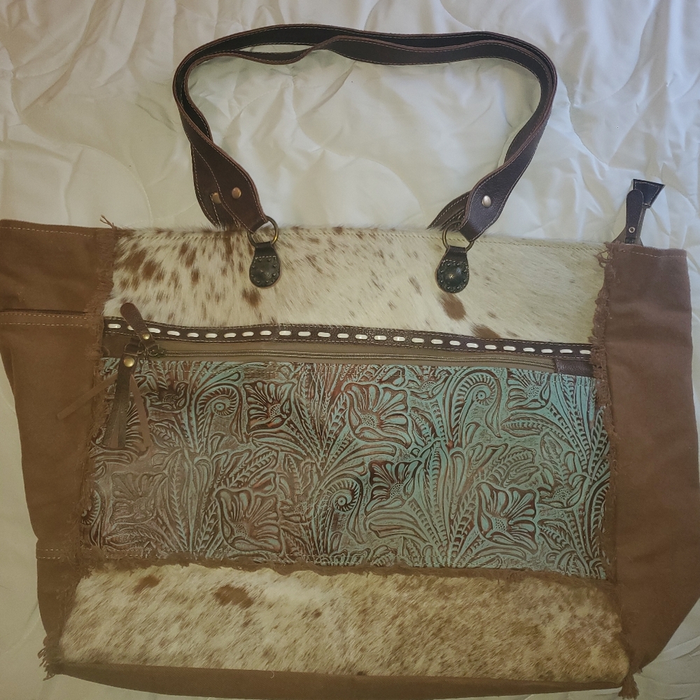 Myra Weekender Canvas/Leather Bag